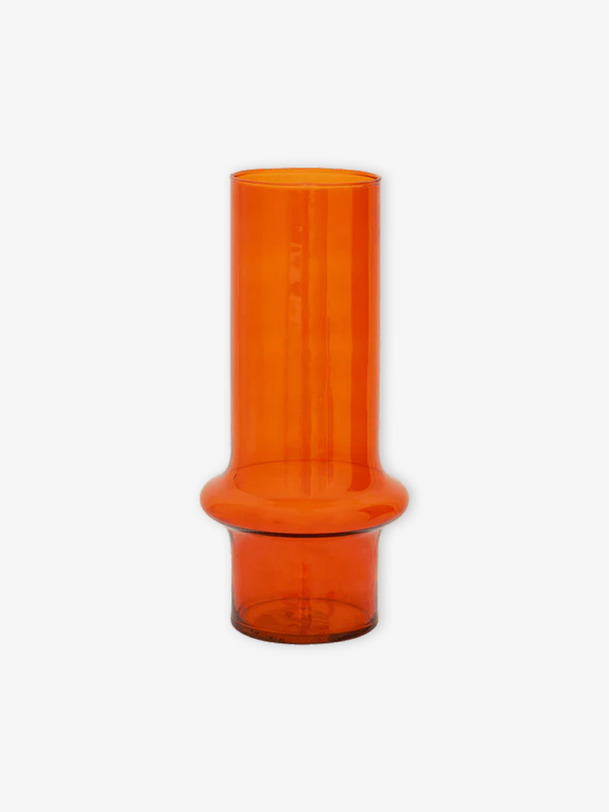 VASE VERRE RECYCLE Orange , Maison Bensimon