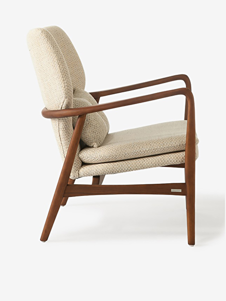 FAUTEUIL PEGGY BOIS ECRU CHINE - POLSPOTTEN  Ecru , Maison Bensimon 