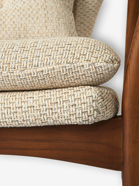 FAUTEUIL PEGGY BOIS ECRU CHINE - POLSPOTTEN  Ecru , Maison Bensimon