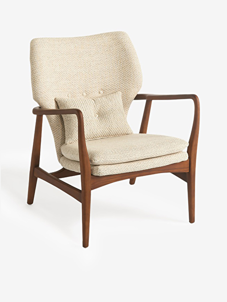 FAUTEUIL PEGGY BOIS ECRU CHINE - POLSPOTTEN  Ecru , Maison Bensimon