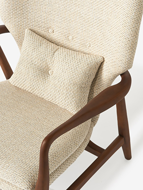 FAUTEUIL PEGGY BOIS ECRU CHINE - POLSPOTTEN  Ecru , Maison Bensimon