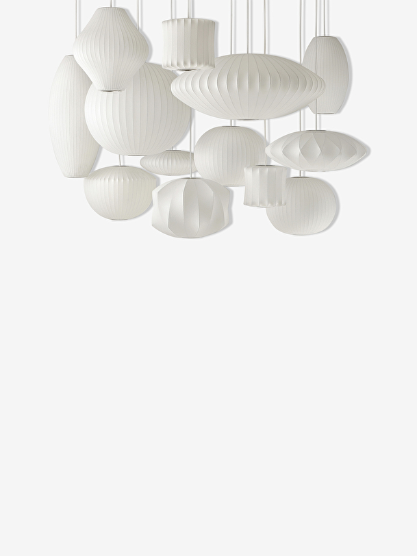 SUSPENSION PEAR BUBBLE S GEORGE NELSON BLANC - HAY Blanc , Maison Bensimon