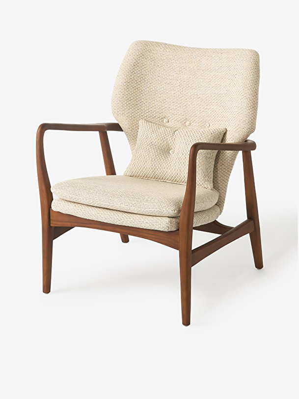 FAUTEUIL PEGGY BOIS ECRU CHINE - POLSPOTTEN  Ecru , Maison Bensimon