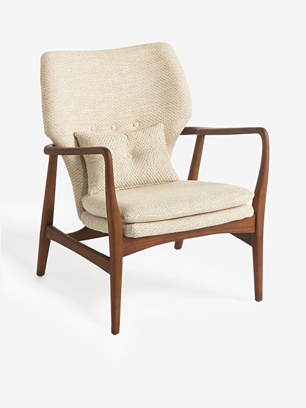 FAUTEUIL PEGGY BOIS ECRU CHINE - POLSPOTTEN  Ecru , Maison Bensimon