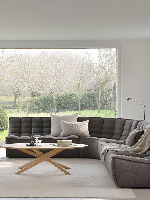 CANAPE N701 JACQUES DENEEF - ETHNICRAFT Gris , Maison Bensimon