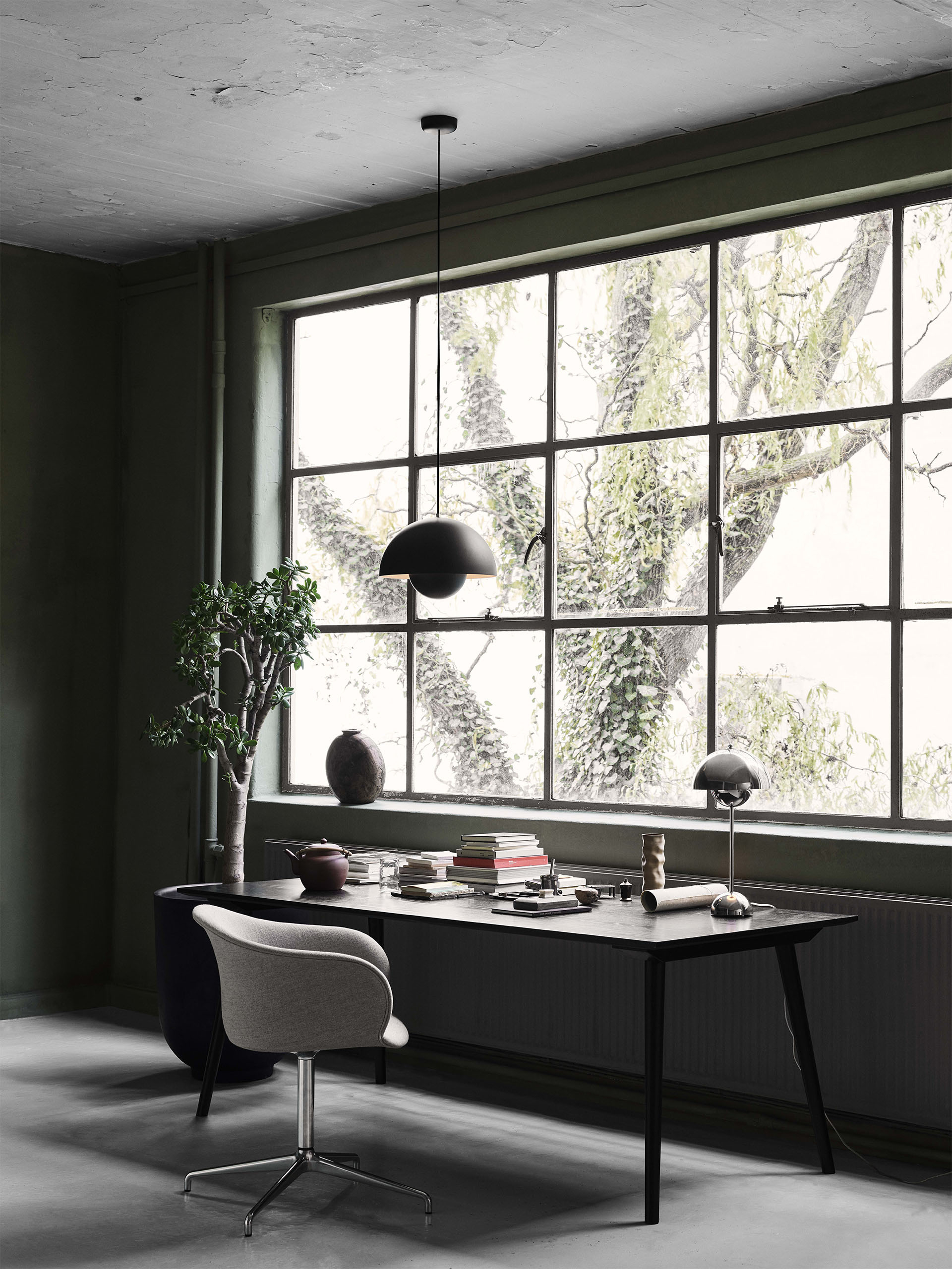 SUSPENSION FLOWERPOT VP7 NOIR MAT - &TRADITION Noir , Maison Bensimon