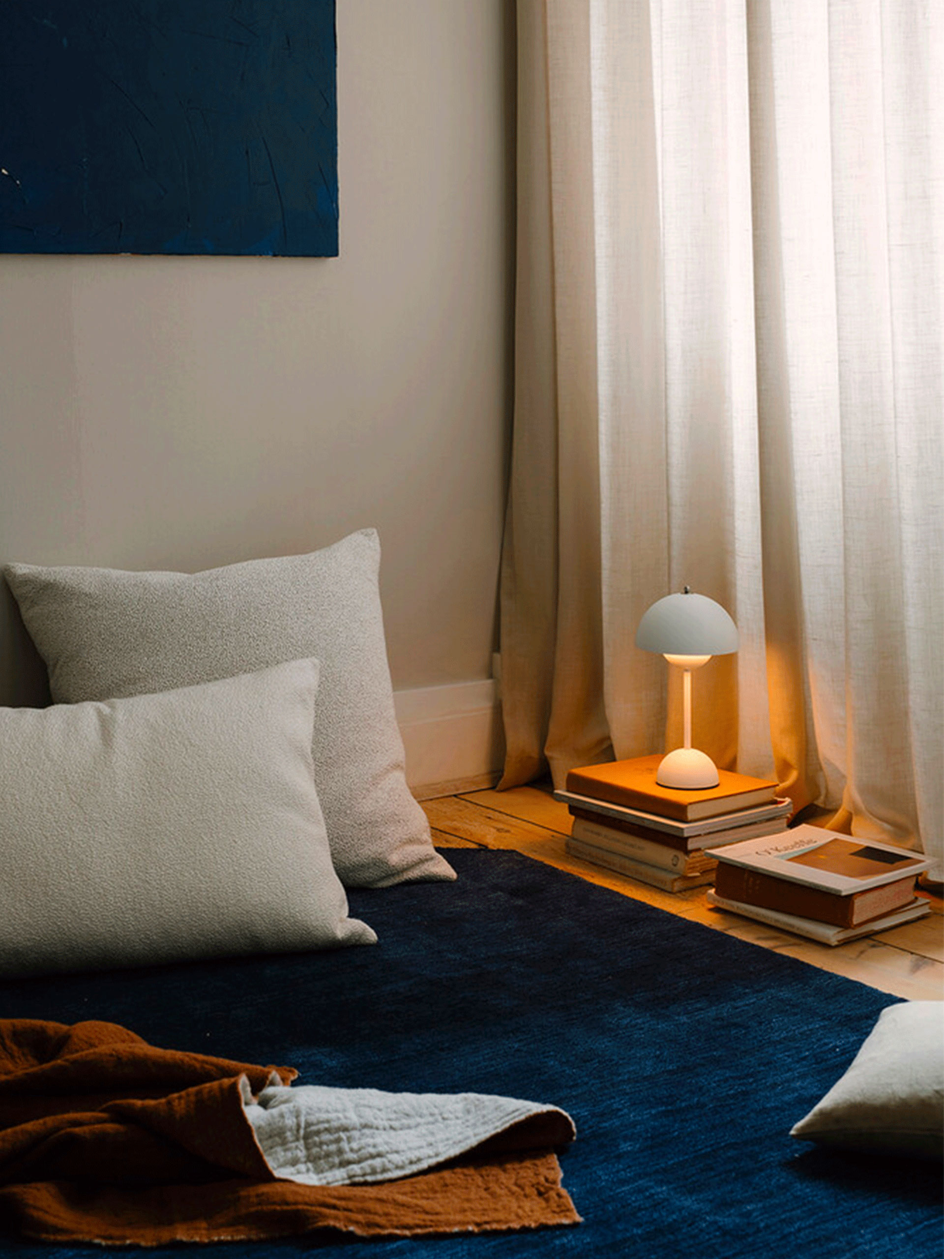 LAMPE DE TABLE SANS FIL RECHARGEABLE FLOWERPOT VP9 BLANC MAT - &TRADITION  Blanc , Maison Bensimon