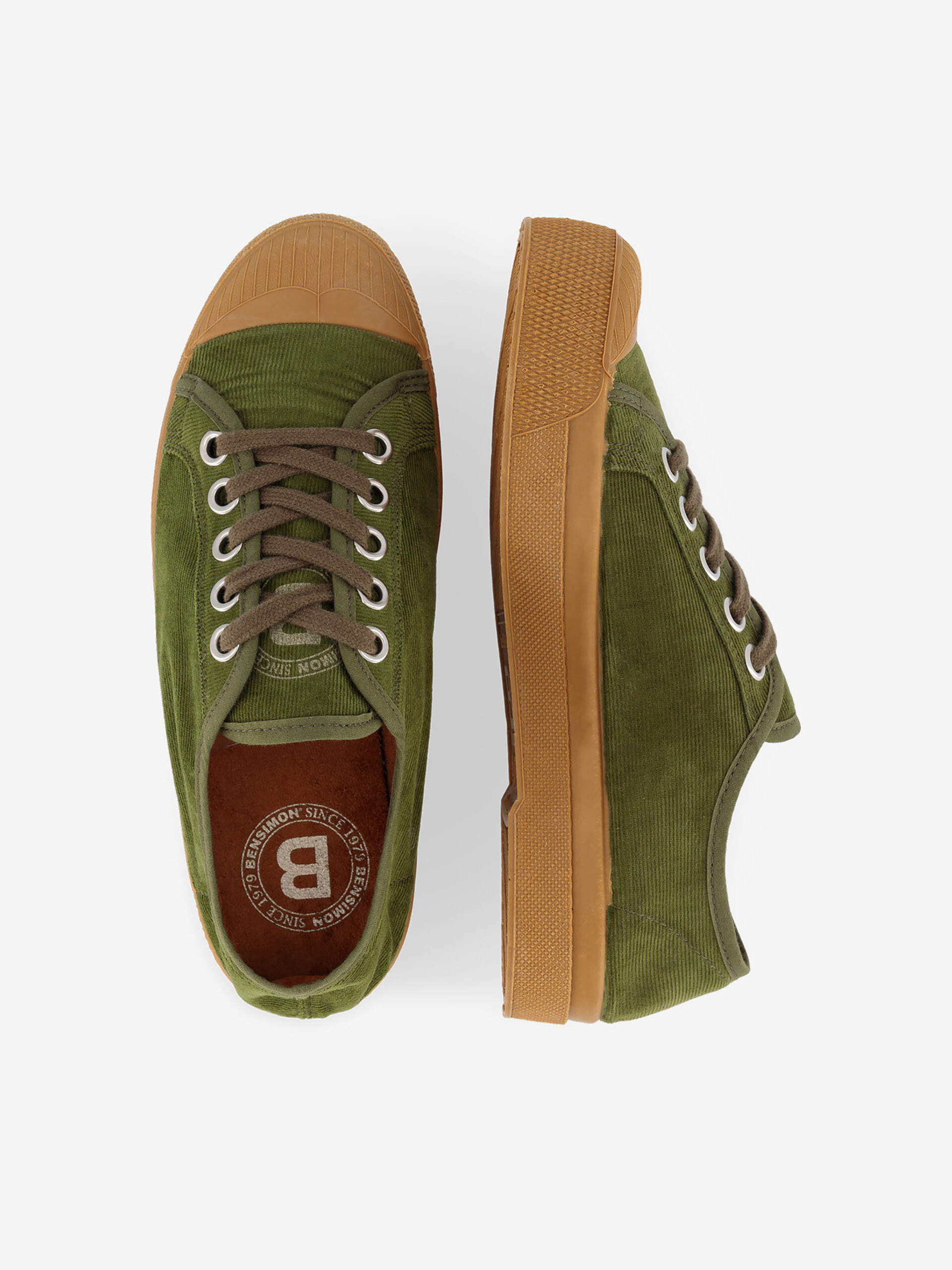 ROMY B79 BABY CORDUROY Olive , Tennis & Chaussures Bensimon