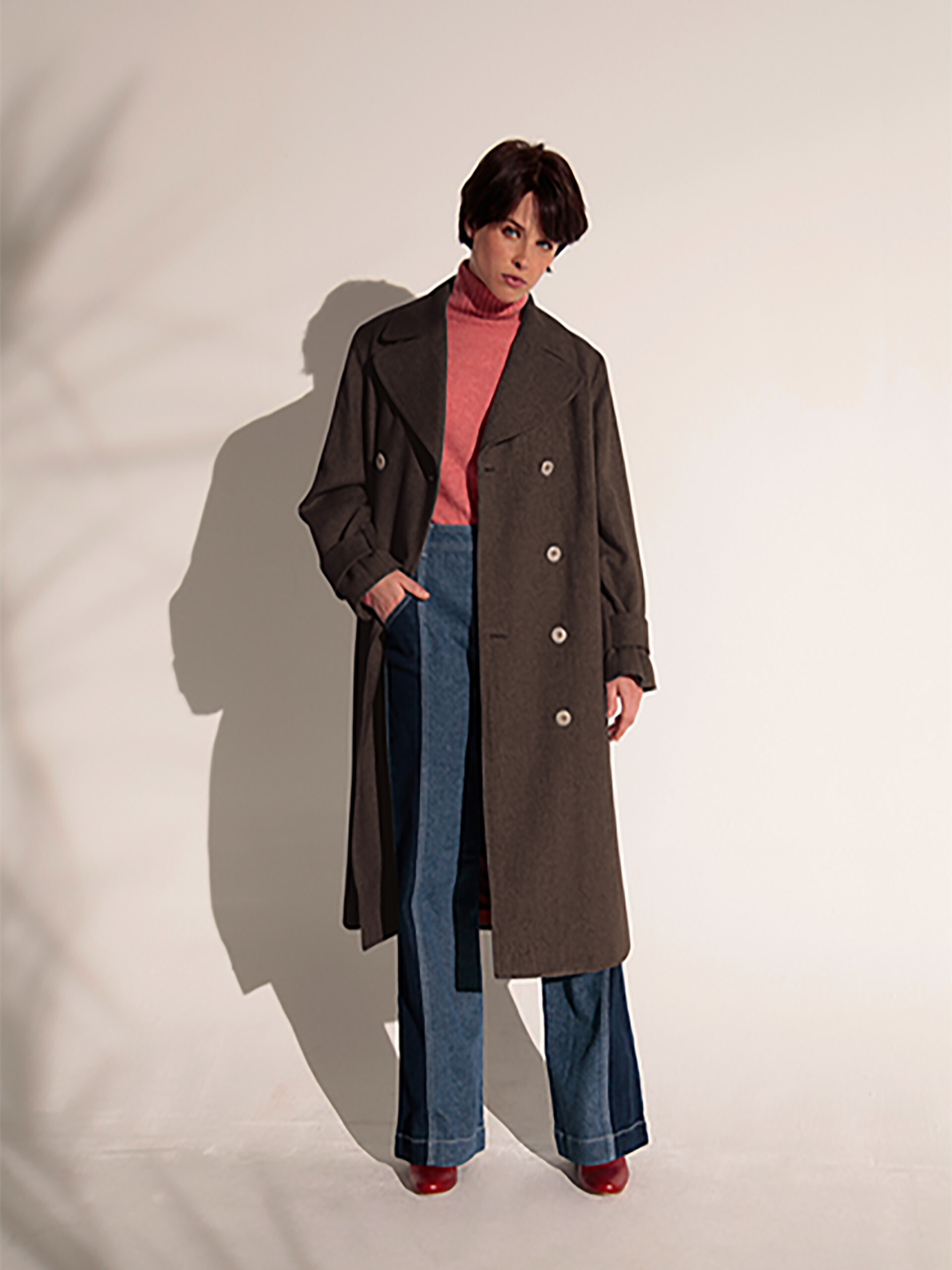 MANTEAU GIUSEPPE  Kaki , Pr&ecirc;t-&agrave;-porter Bensimon