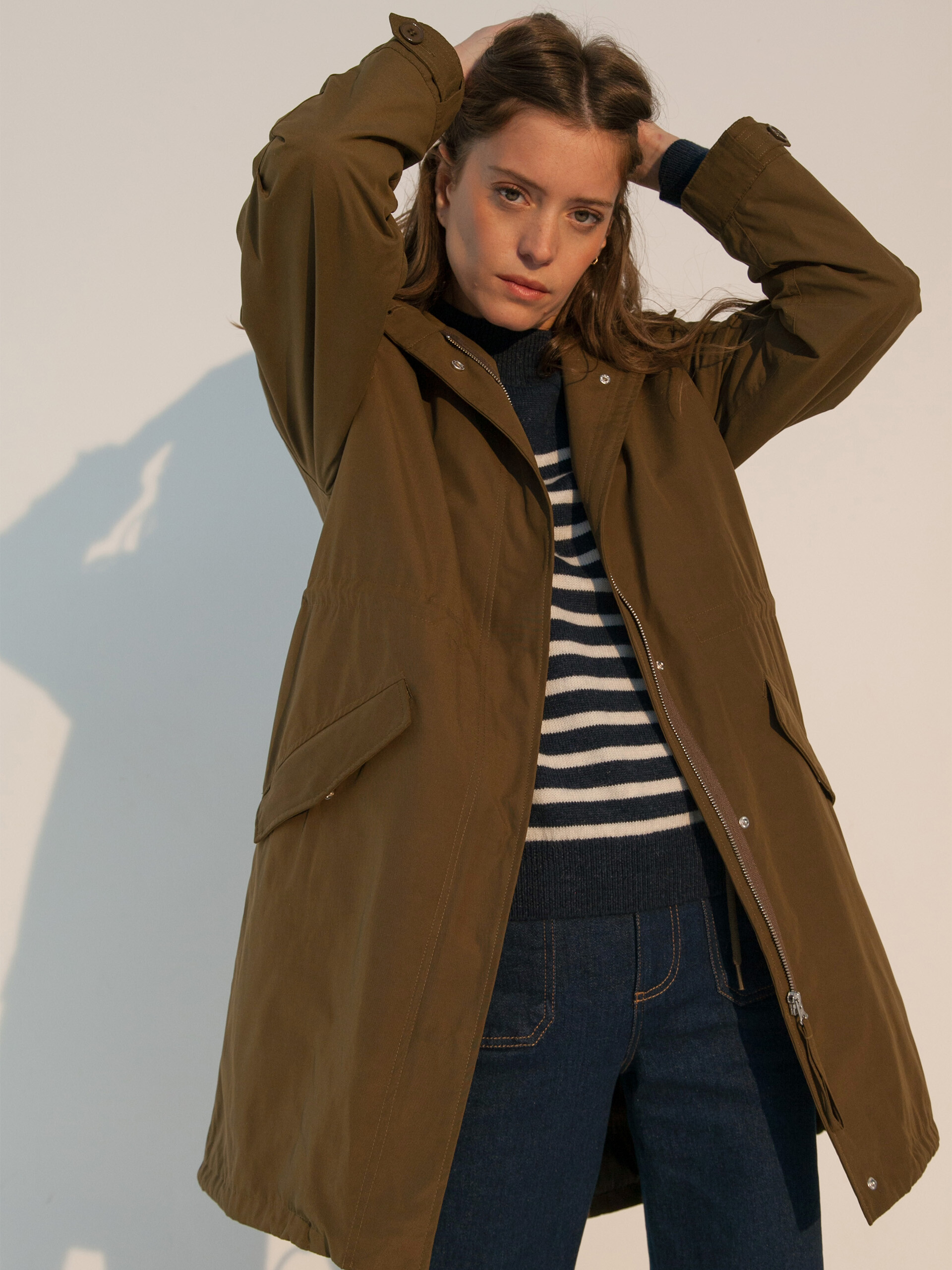 PARKA ERON  Kaki , Pr&ecirc;t-&agrave;-porter Bensimon