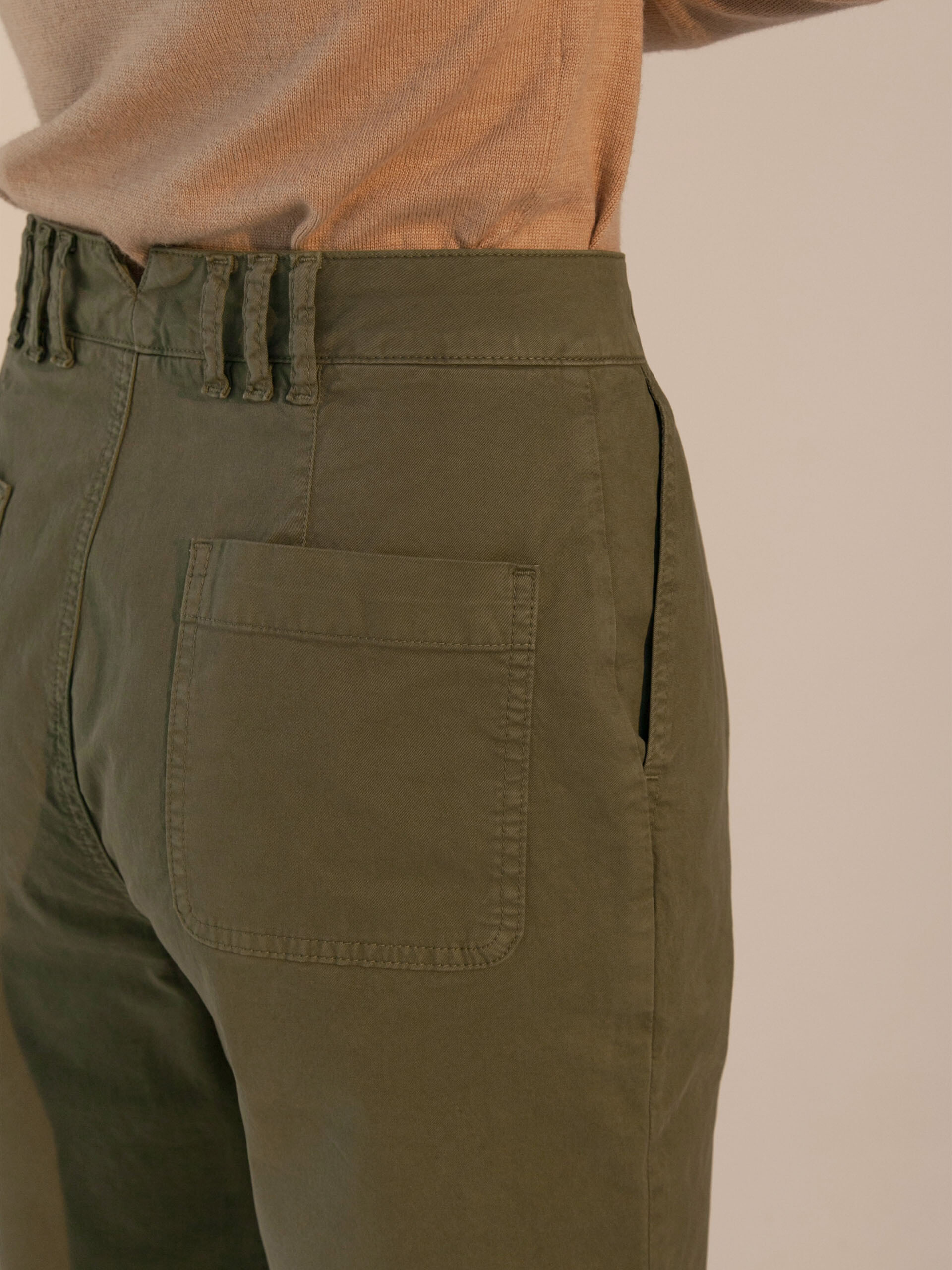 PANTALON GILOU  Kaki , Pr&ecirc;t-&agrave;-porter Bensimon