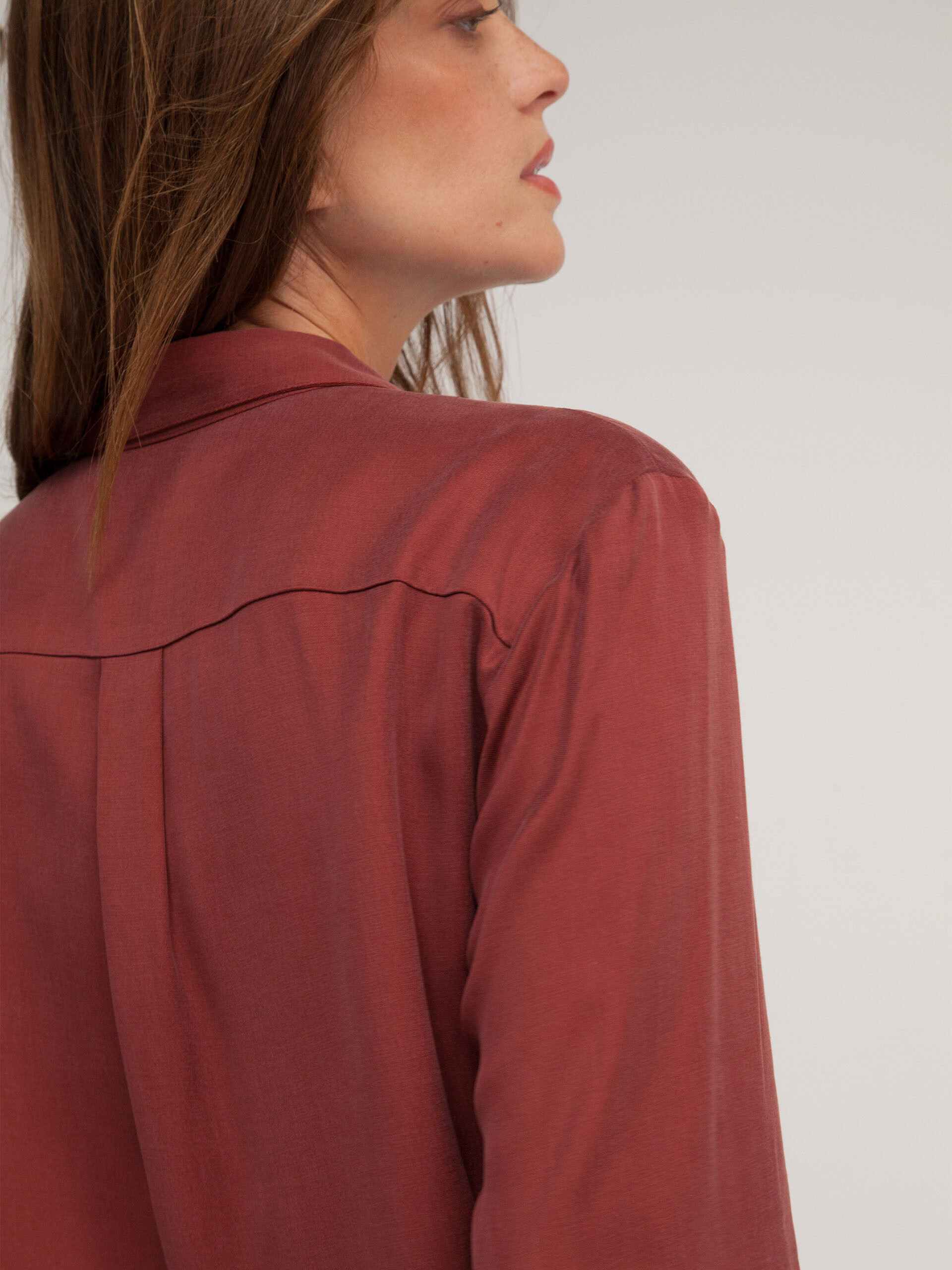CHEMISE GARY  Brique , Pr&ecirc;t-&agrave;-porter Bensimon