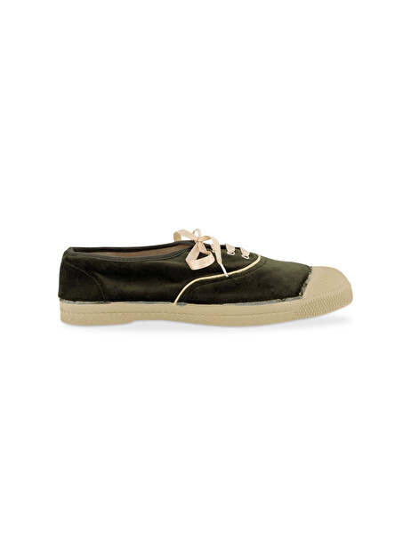 TENNIS VELOURS FEMME  Kaki , Tennis & Chaussures Bensimon