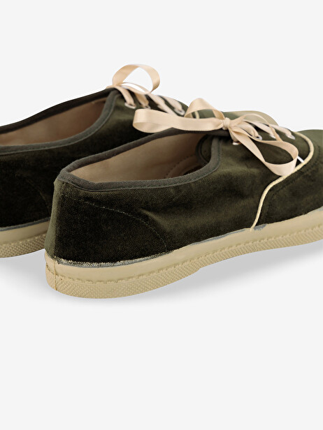 TENNIS VELOURS FEMME  Kaki , Tennis & Chaussures Bensimon