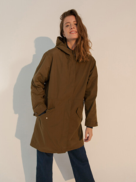 PARKA ERON  Kaki , Pr&ecirc;t-&agrave;-porter Bensimon