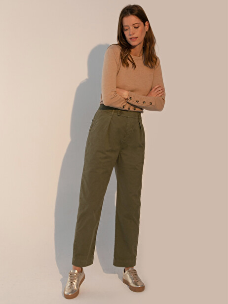PANTALON GILOU  Kaki , Pr&ecirc;t-&agrave;-porter Bensimon