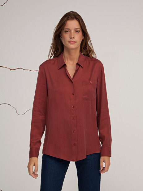 CHEMISE GARY  Brique , Pr&ecirc;t-&agrave;-porter Bensimon