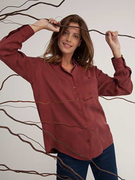 CHEMISE GARY  Brique , Pr&ecirc;t-&agrave;-porter Bensimon