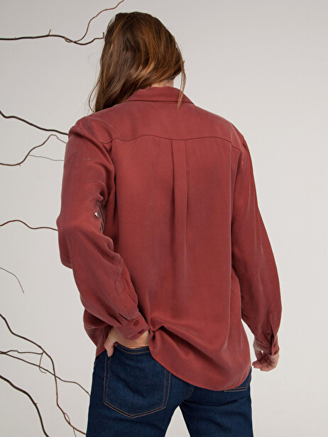CHEMISE GARY  Brique , Pr&ecirc;t-&agrave;-porter Bensimon