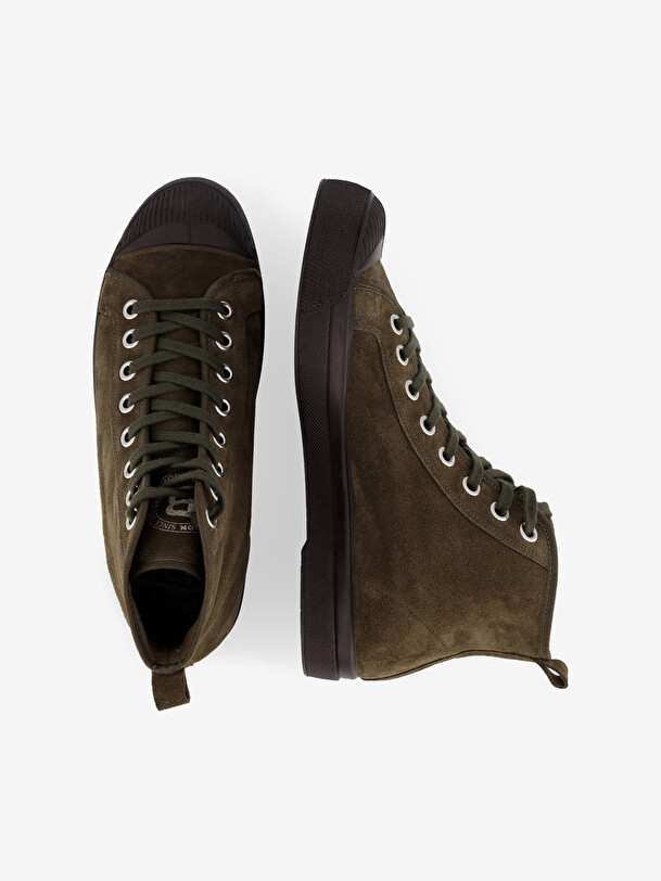 STELLA B79 SUEDE LEATHER Kaki , Tennis & Chaussures Bensimon