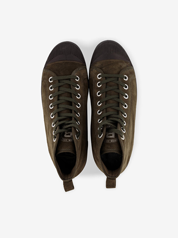 STELLA B79 SUEDE LEATHER Kaki , Tennis & Chaussures Bensimon