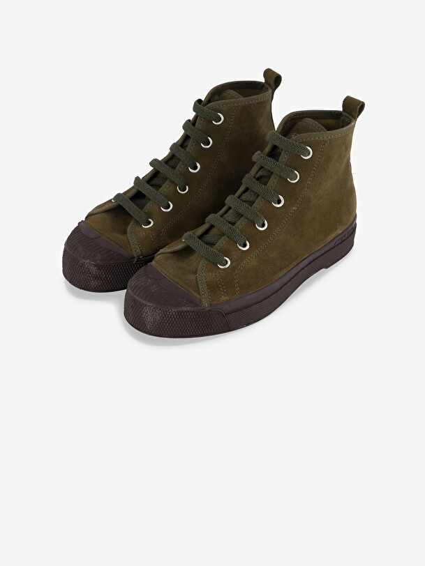 STELLA B79 SUEDE LEATHER ENFANT  Kaki , Tennis & Chaussures Bensimon
