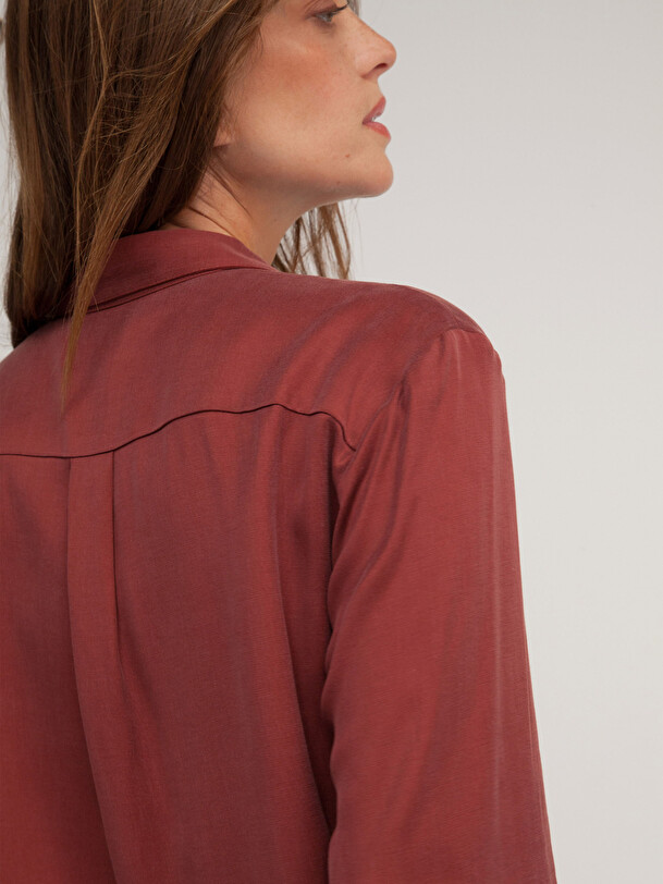 CHEMISE GARY  Brique , Pr&ecirc;t-&agrave;-porter Bensimon