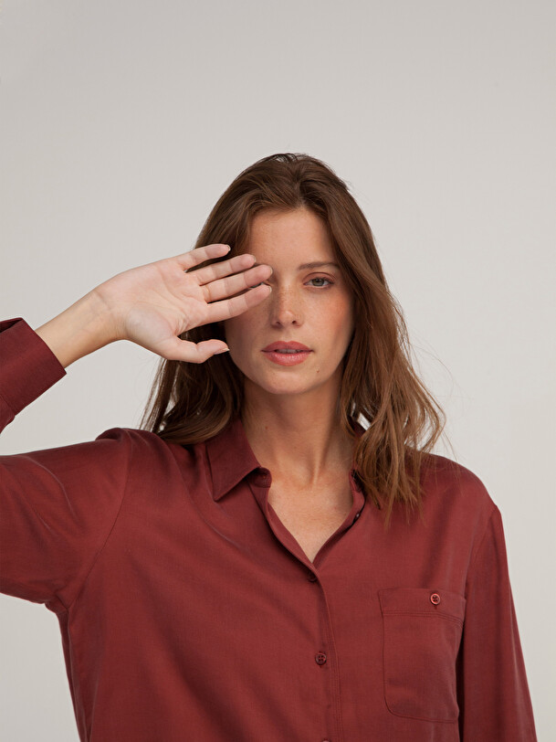 CHEMISE GARY  Brique , Pr&ecirc;t-&agrave;-porter Bensimon