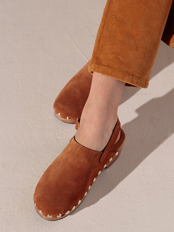 SABOTS Camel , Prêt-à-porter Bensimon