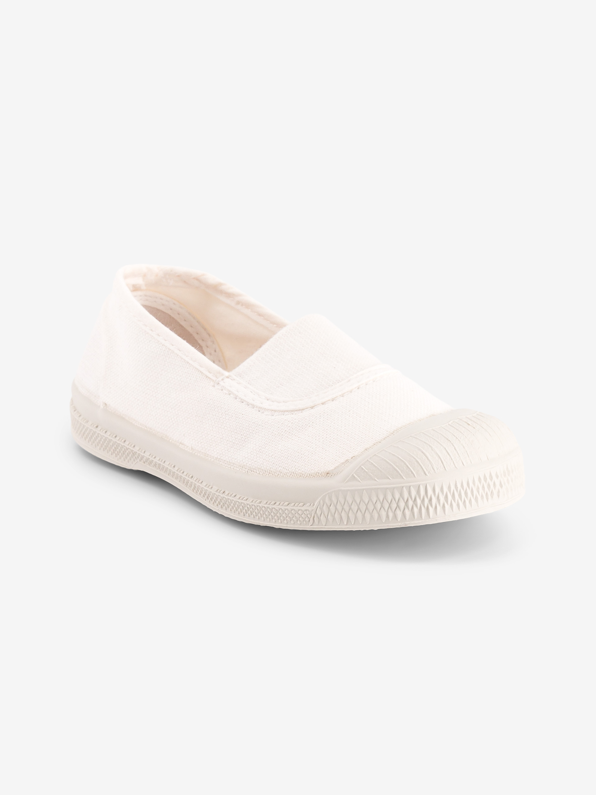 TENNIS ELASTIQUE ENFANT  Blanc , Tennis & Chaussures Bensimon