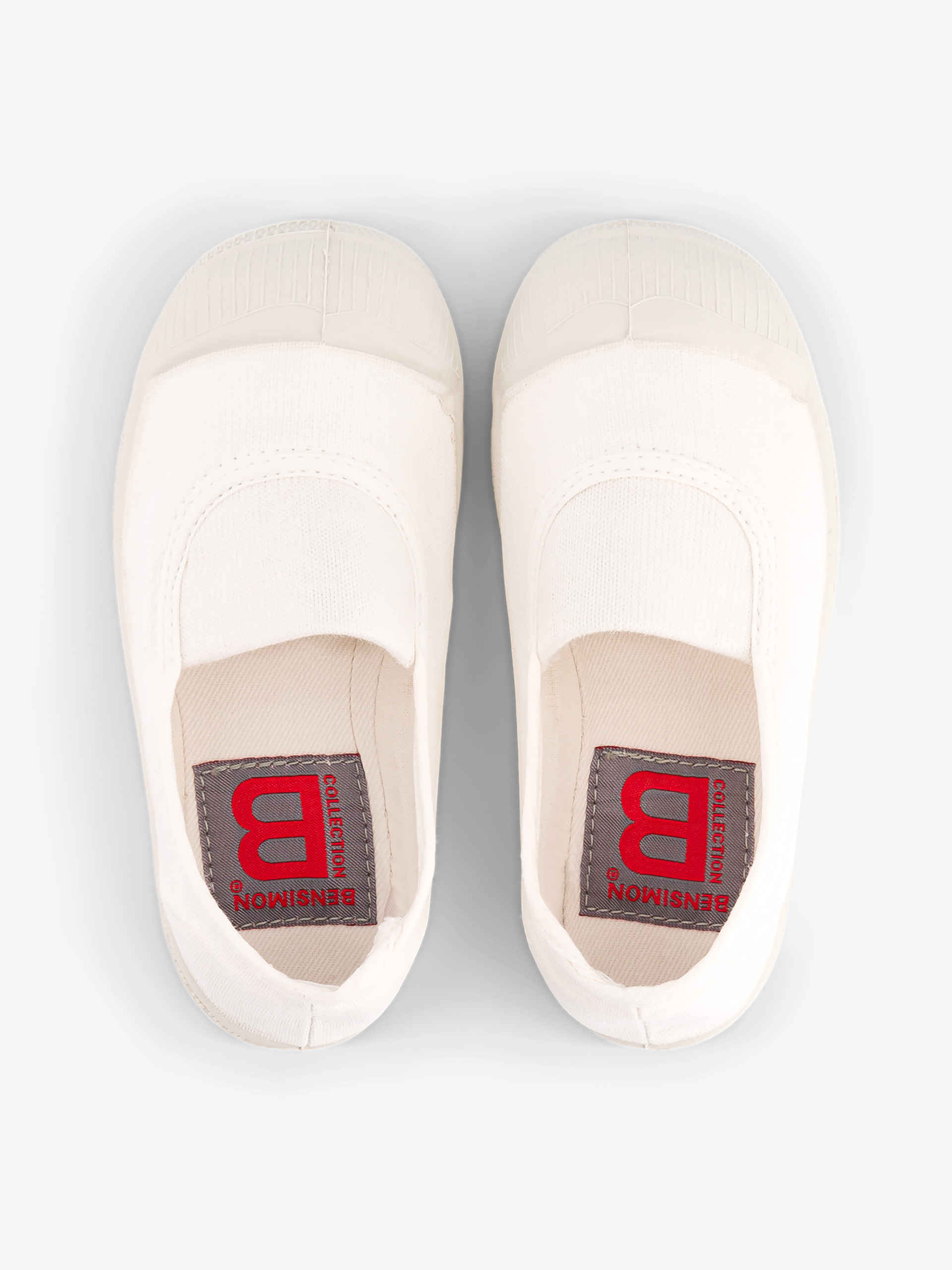 TENNIS ELASTIQUE ENFANT  Blanc , Tennis & Chaussures Bensimon