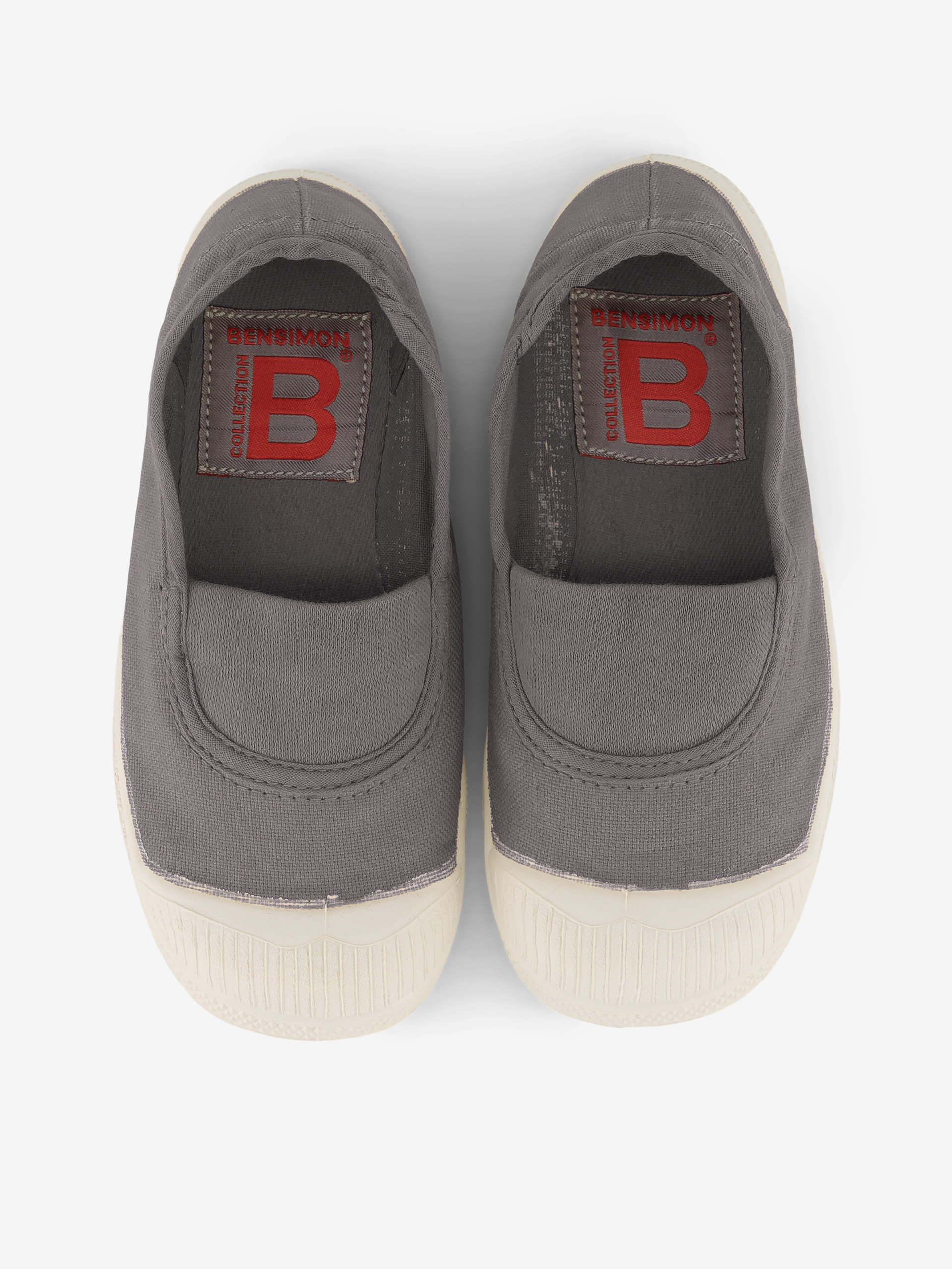 TENNIS ELASTIQUE ENFANT  Gris , Tennis & Chaussures Bensimon