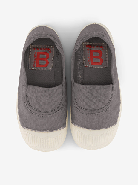 TENNIS ELASTIQUE ENFANT  Gris , Tennis & Chaussures Bensimon