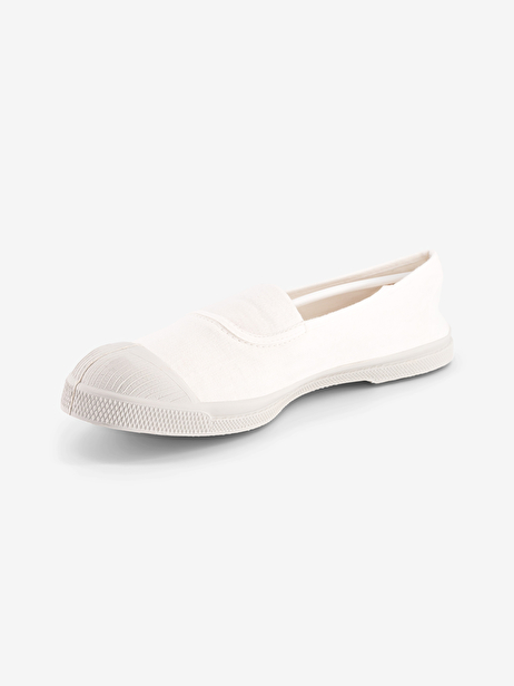 TENNIS ELASTIQUE FEMME  Blanc , Tennis & Chaussures Bensimon