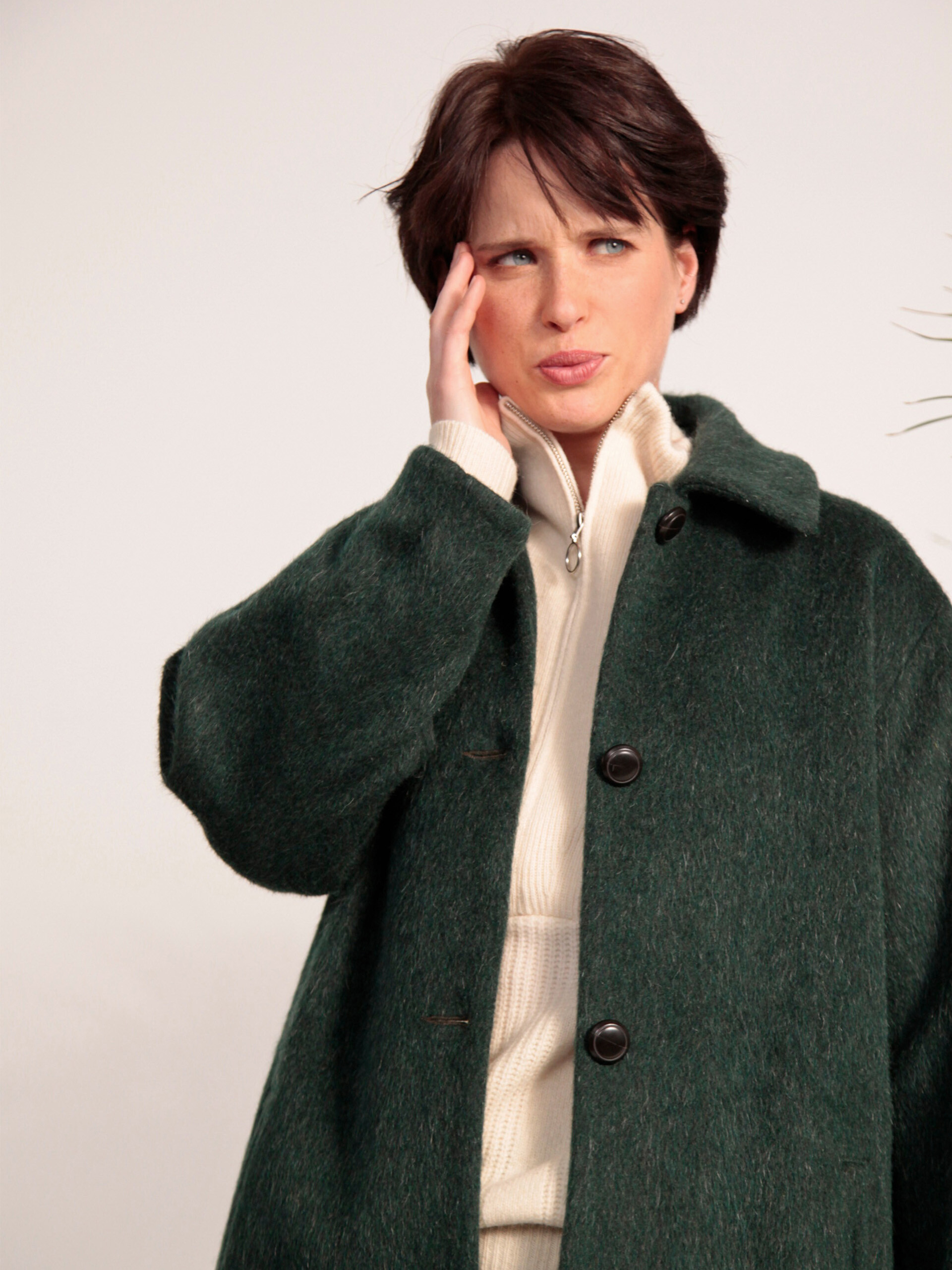 MANTEAU GABRIEL  Vert anglais , Pr&ecirc;t-&agrave;-porter Bensimon