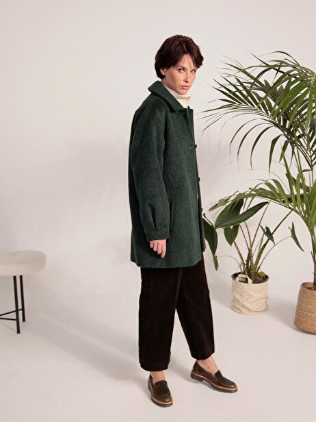 MANTEAU GABRIEL  Vert anglais , Pr&ecirc;t-&agrave;-porter Bensimon