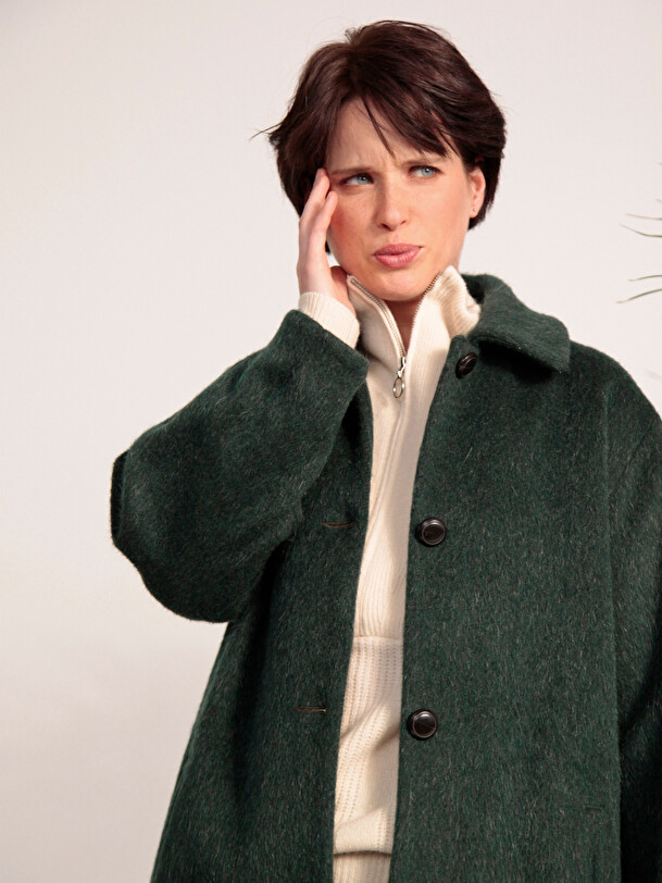 MANTEAU GABRIEL  Vert anglais , Pr&ecirc;t-&agrave;-porter Bensimon