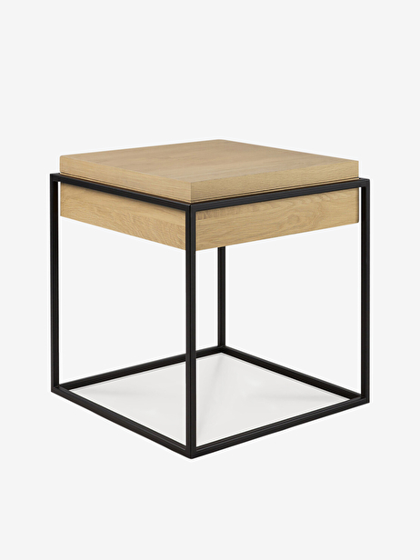 TABLE DE CHEVET MONOLIT  - ETHNICRAFT  Chene clair , Maison Bensimon