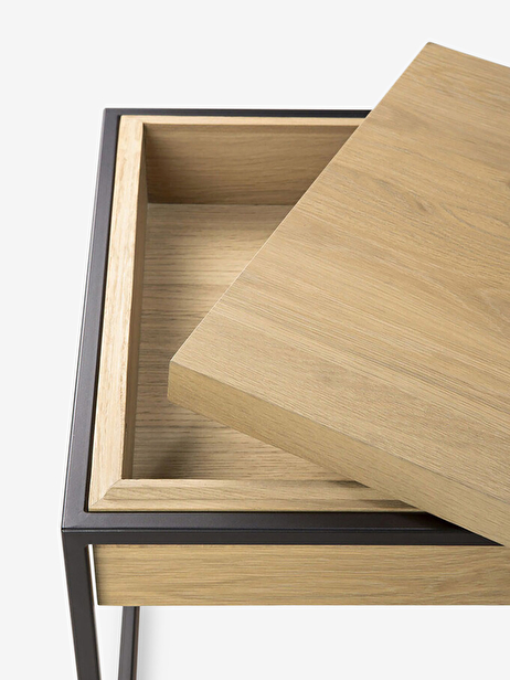 TABLE DE CHEVET MONOLIT  - ETHNICRAFT  Chene clair , Maison Bensimon