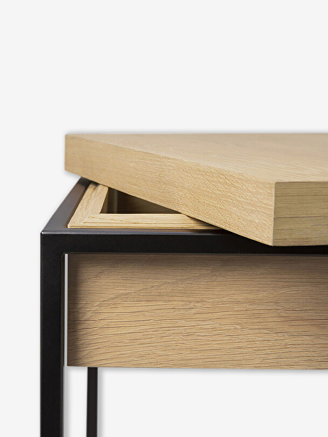 TABLE DE CHEVET MONOLIT  - ETHNICRAFT  Chene clair , Maison Bensimon