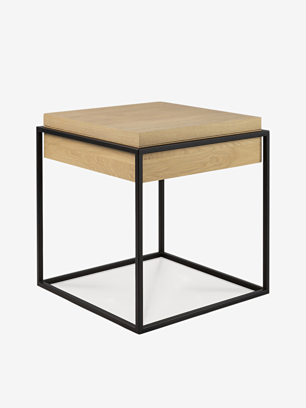 TABLE DE CHEVET MONOLIT - ETHNICRAFT Chene clair , Maison Bensimon