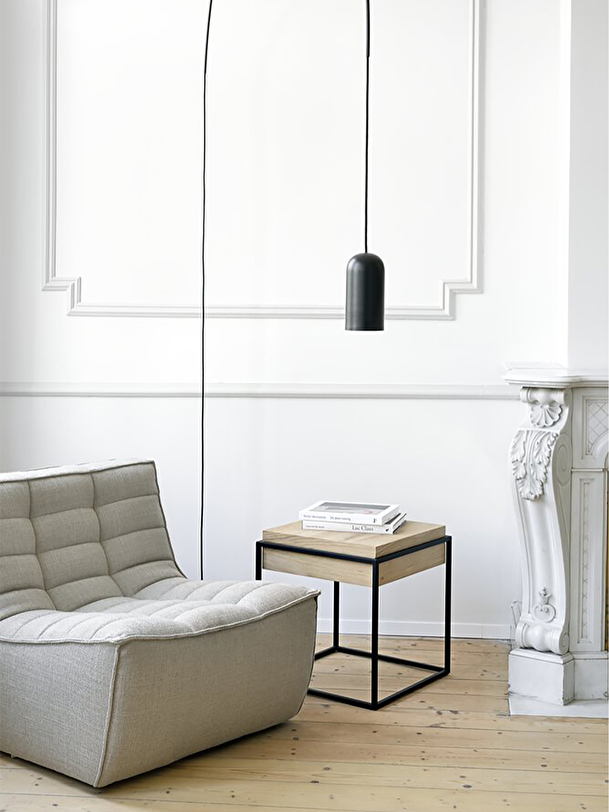 TABLE DE CHEVET MONOLIT - ETHNICRAFT Chene clair , Maison Bensimon