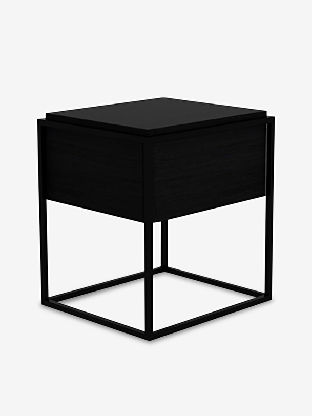 TABLE DE CHEVET MONOLIT - ETHNICRAFT Noir , Maison Bensimon