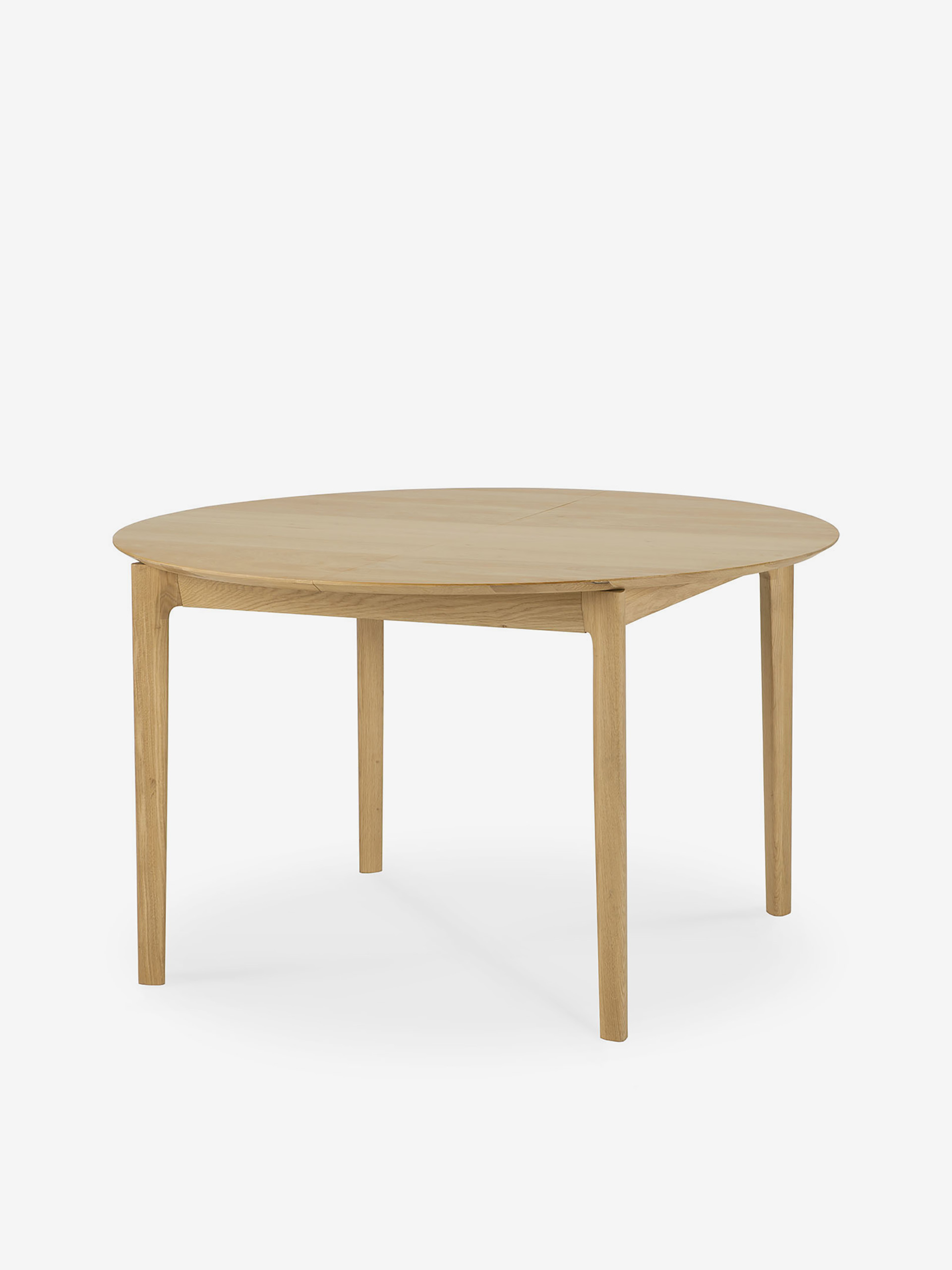 TABLE RONDE A RALLONGE BOK - ETHNICRAFT  Chene clair , Maison Bensimon