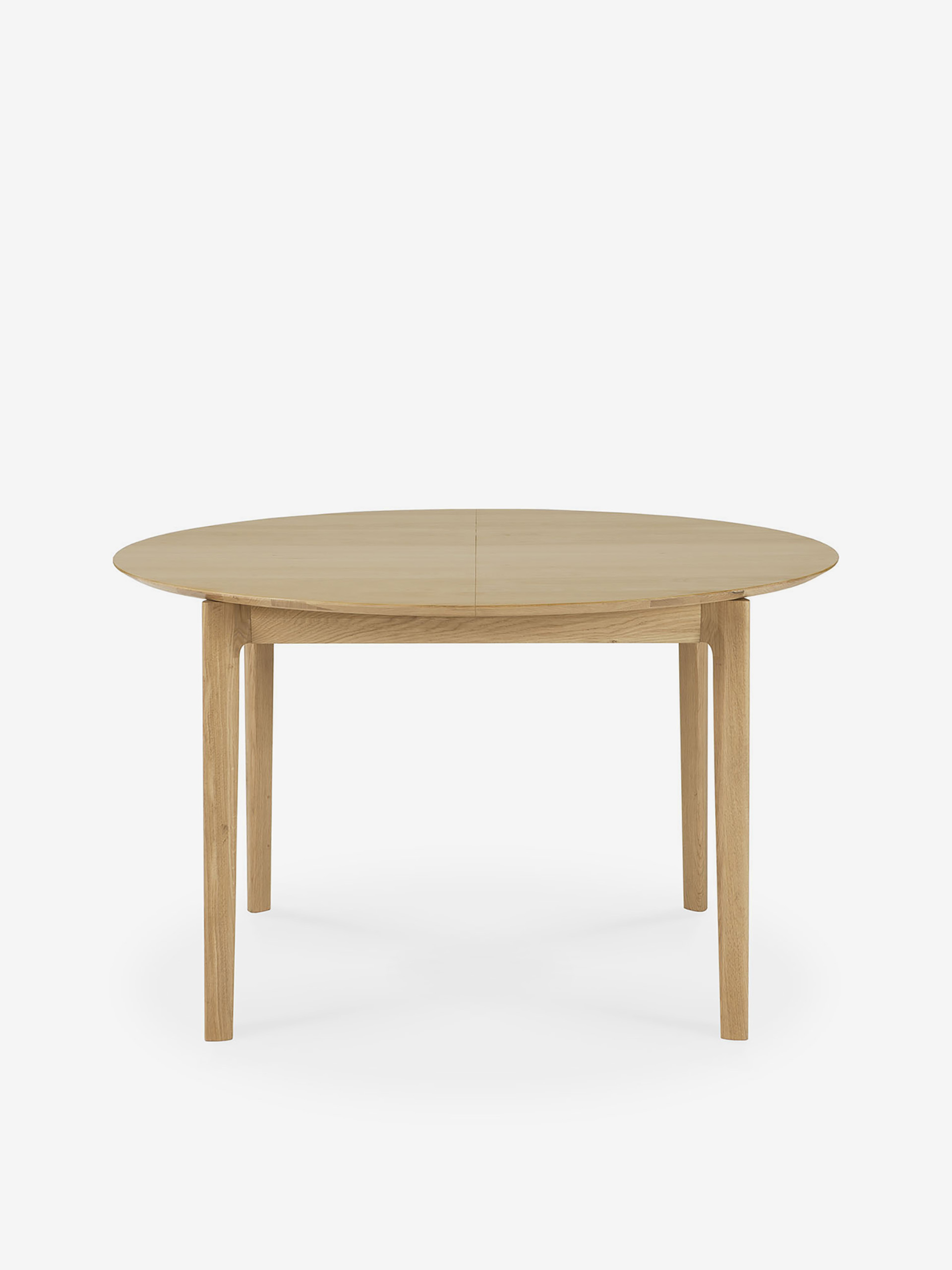 TABLE RONDE A RALLONGE BOK - ETHNICRAFT  Chene clair , Maison Bensimon
