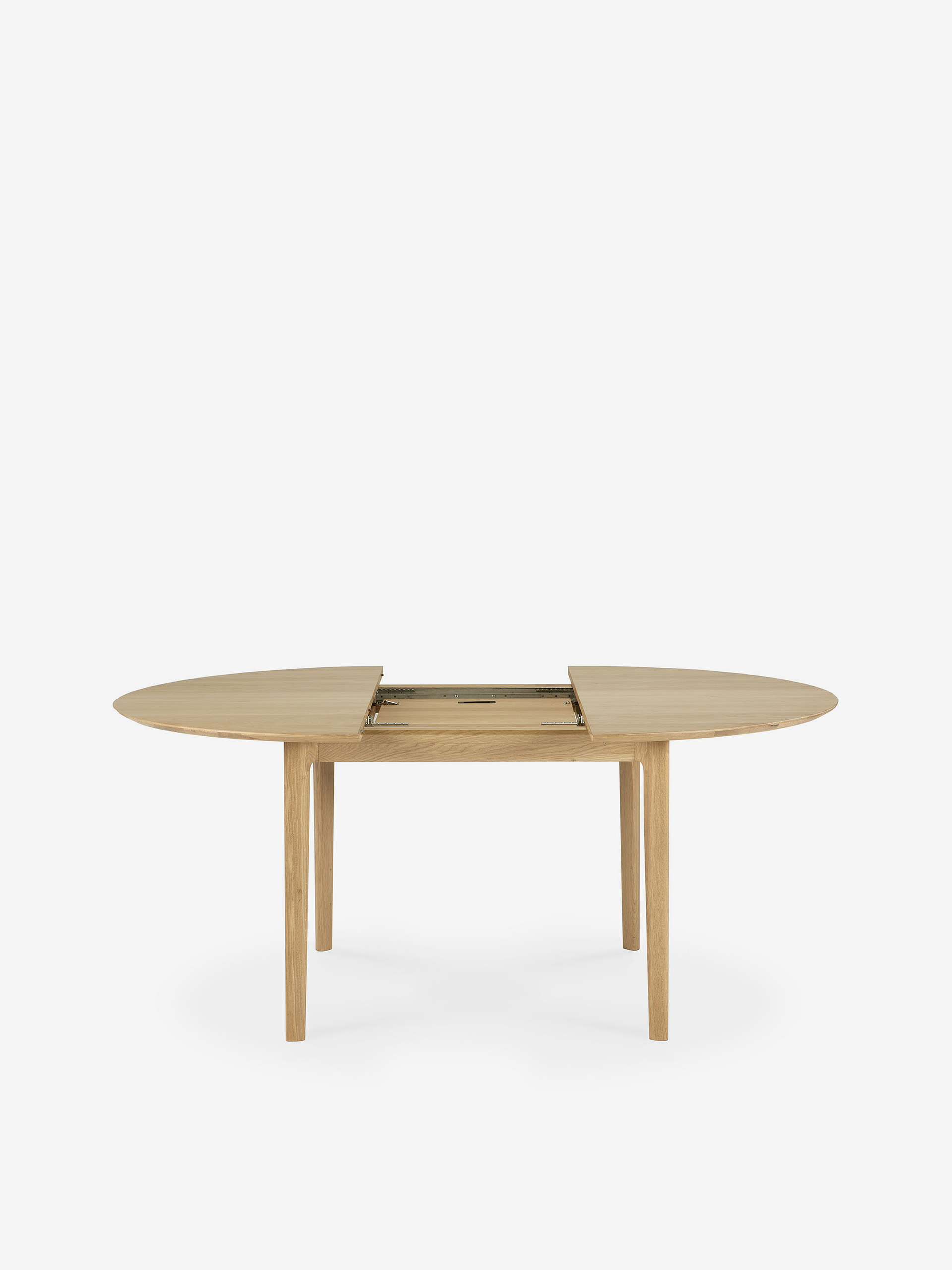 TABLE RONDE A RALLONGE BOK - ETHNICRAFT  Chene clair , Maison Bensimon
