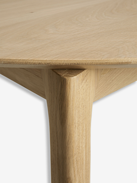 TABLE RONDE A RALLONGE BOK - ETHNICRAFT  Chene clair , Maison Bensimon