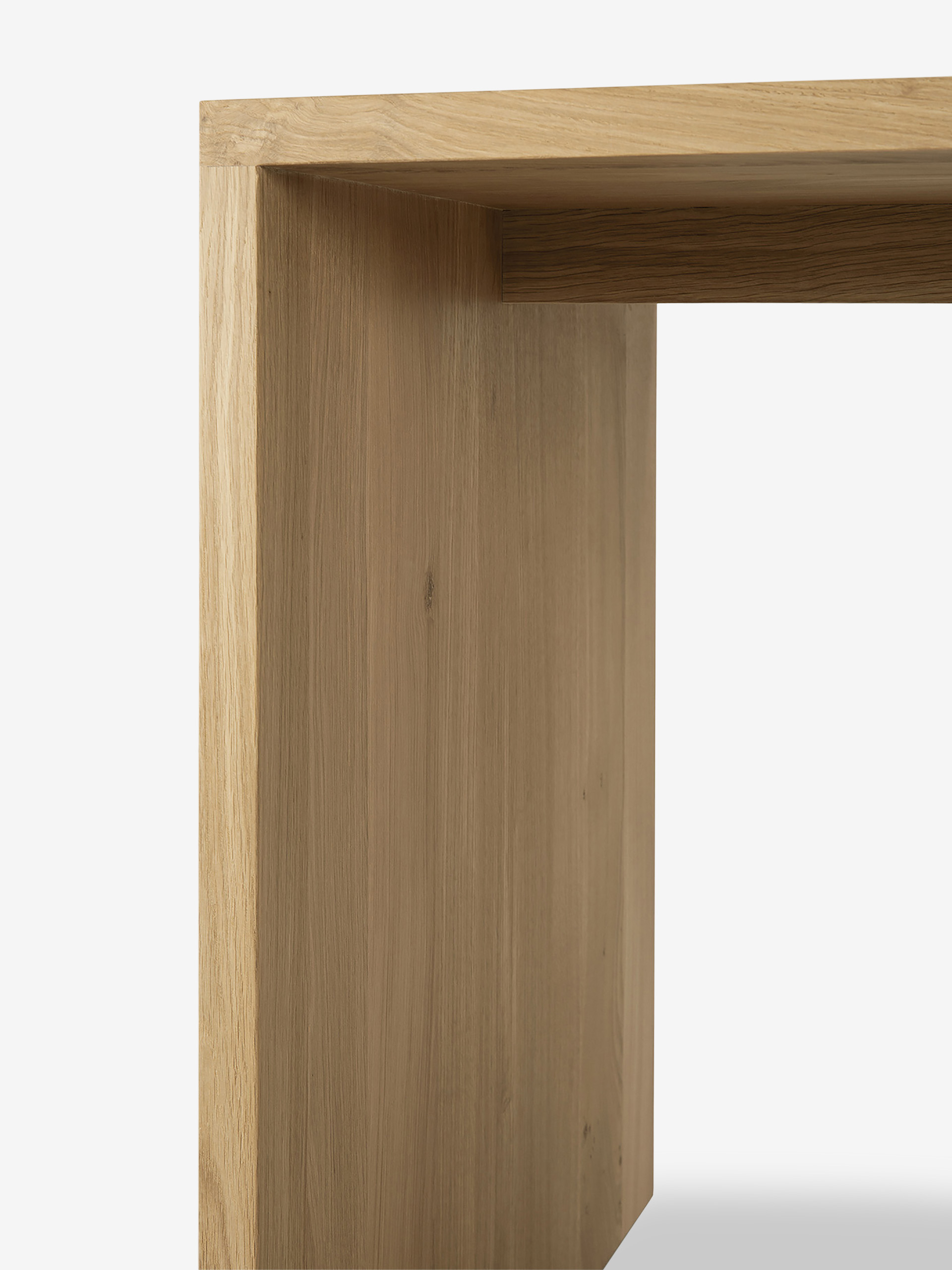 BUREAU U DESK CHENE MASSIF - ETHNICRAFT Chene clair , Maison Bensimon