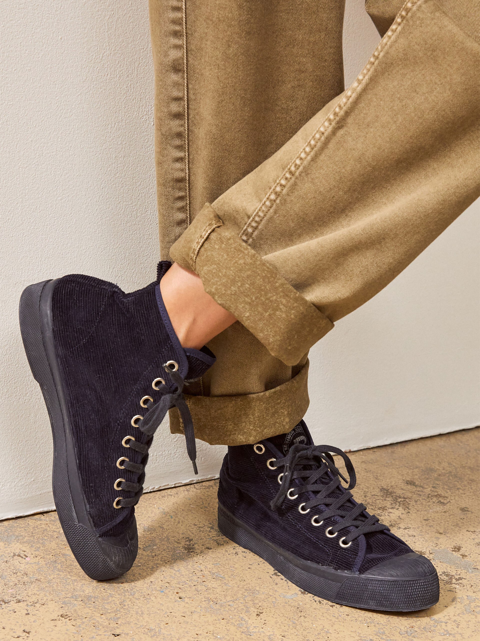 B79 ROMY FEMME BABY CORDUROY  Marine , Tennis & Chaussures Bensimon