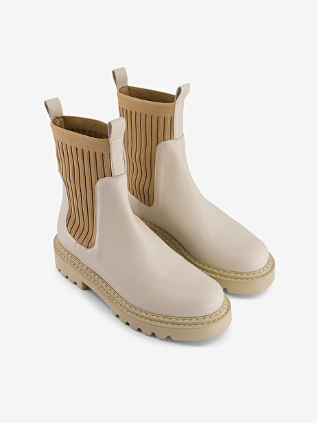 CHELSEA BOOTS  Ecru , Archives Bensimon